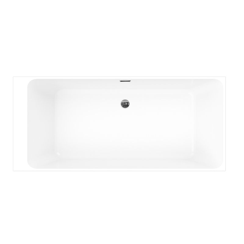 Wanna akrylowa GoodHome Bakor 180 x 80 cm szara / biała