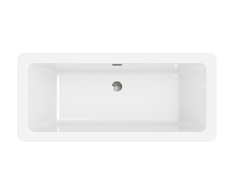Wanna wolnostojąca GoodHome Merkys 170 x 75 cm 2 oparcia biała