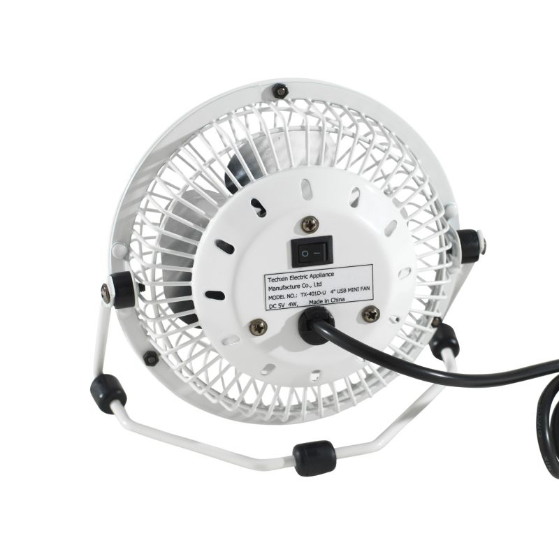 Wentylator mini USB 10 cm biały
