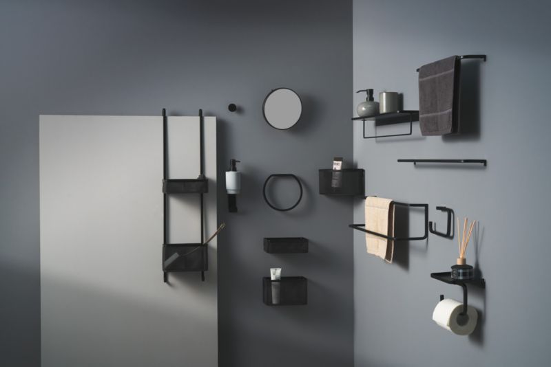 Wieszak na ręczniki GoodHome Elland 40 cm czarny