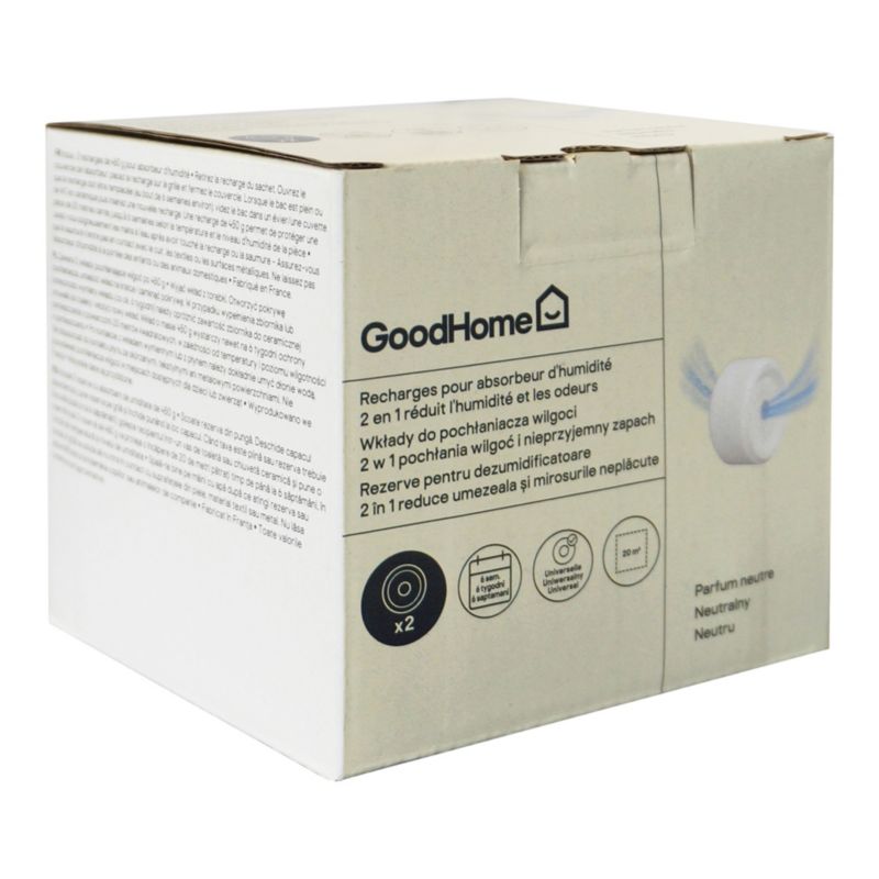 Wkład do pochłaniacza wilgoci GoodHome neutral 2 x 500 g