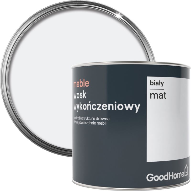 Wosk do renowacji mebli GoodHome biały 0,5 l