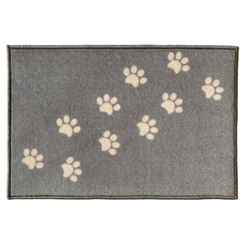 Wycieraczka GoodHome Kocie łapki 40 x 60 cm szara