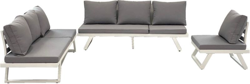 Zestaw modułowych mebli tarasowych aluminiowy