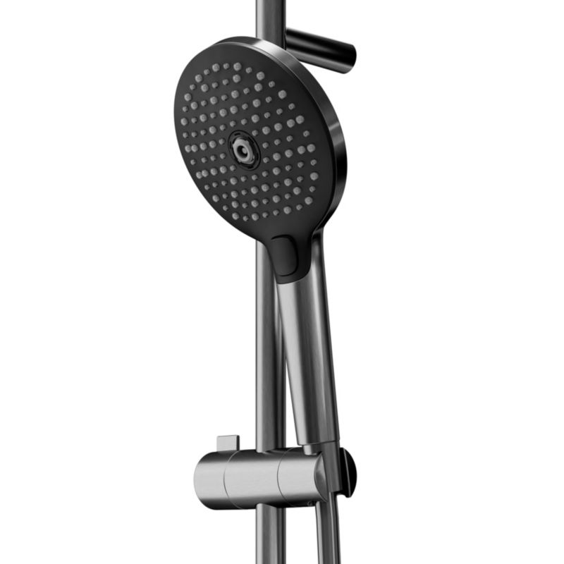 Zestaw prysznicowy GoodHome Kolima 3-funkcyjny titanium