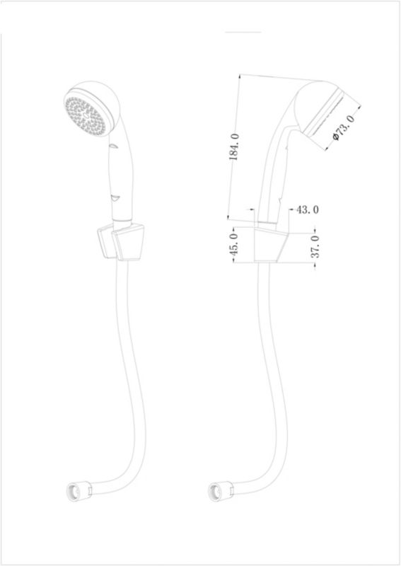 Zestaw prysznicowy punktowy GoodHome Blyth 1-funkcyjny chrom