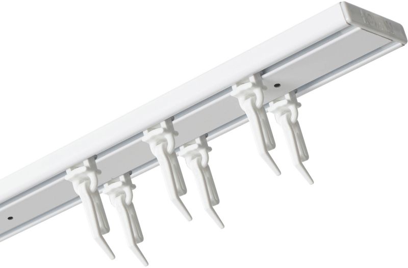 Zestaw szyna aluminiowa Slim 300 cm agrafki biały