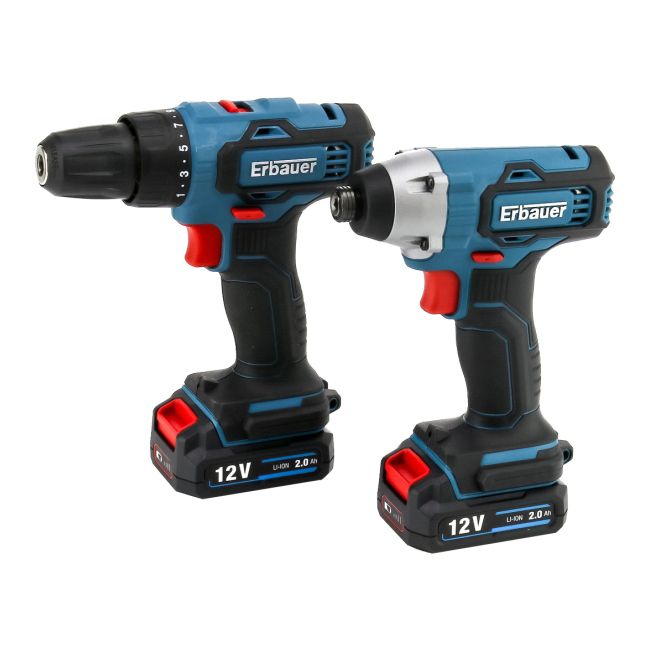 Zestaw wkrętarka + zakrętarka Erbauer 12 V