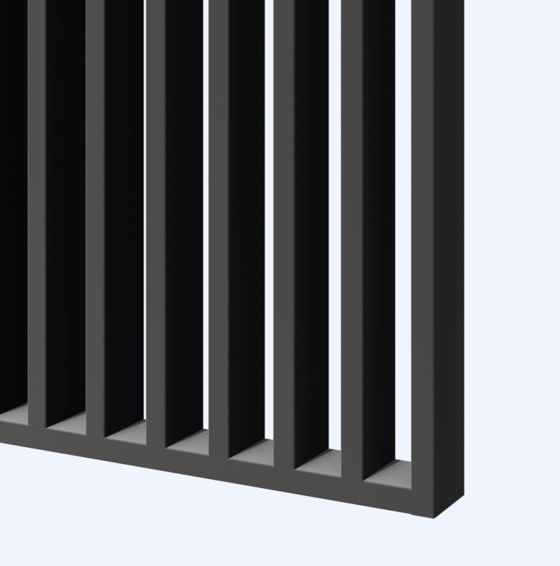 Ścianka lamelowa 58 x 275 cm grafitowa