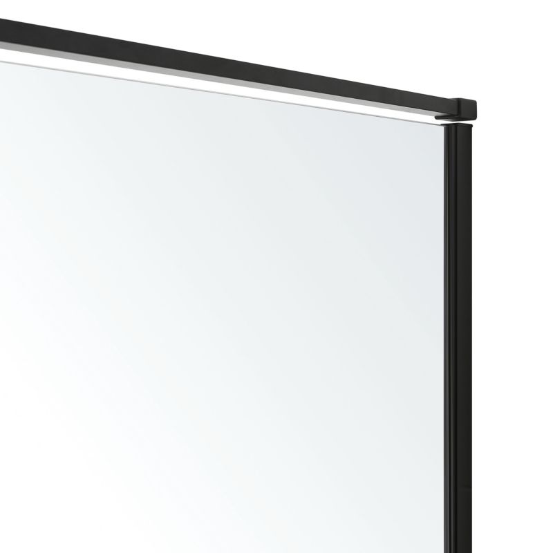 Ścianka prysznicowa GoodHome Ezili 80 cm czarna/transparentna