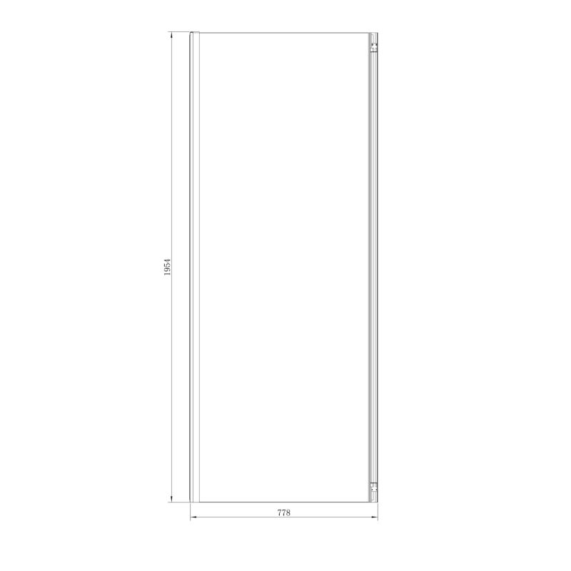 Ścianka prysznicowa GoodHome Ledava 80 cm czarna matowa / transparentna