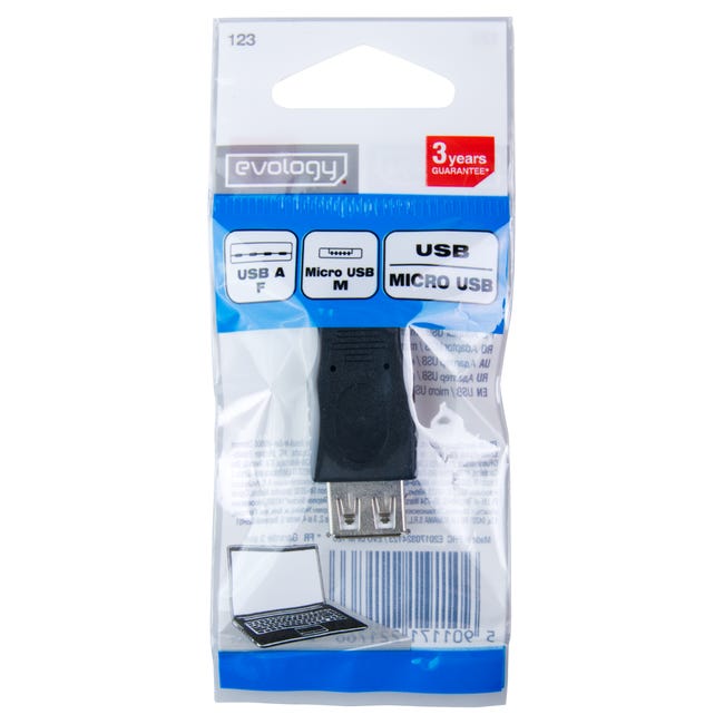 Adapter USB - Micro USB EVODPM123 EVOLOGY