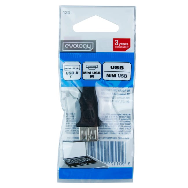 Adapter USB - Mini USB EVODPM124 EVOLOGY