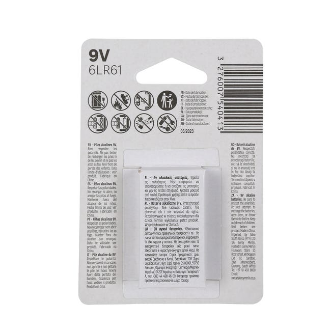Bateria alkaliczna 9V 6LR61 1 SZT. LEXMAN