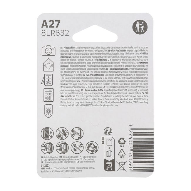 Bateria alkaliczna A27/8LR632 1 SZT. LEXMAN