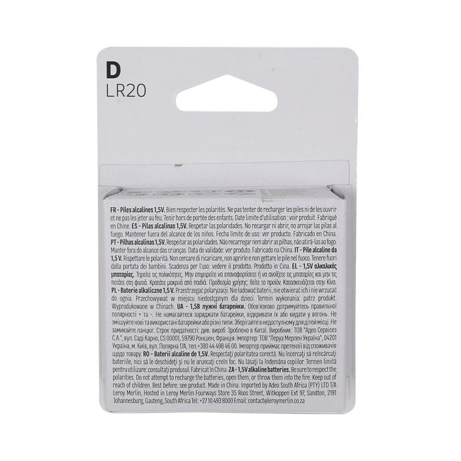 Bateria alkaliczna D-LR20 2 SZT. LEXMAN