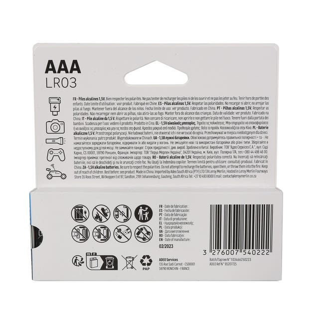 Bateria alkaliczna INTENSIVE LR03/AAA 12 SZT. LEXMAN