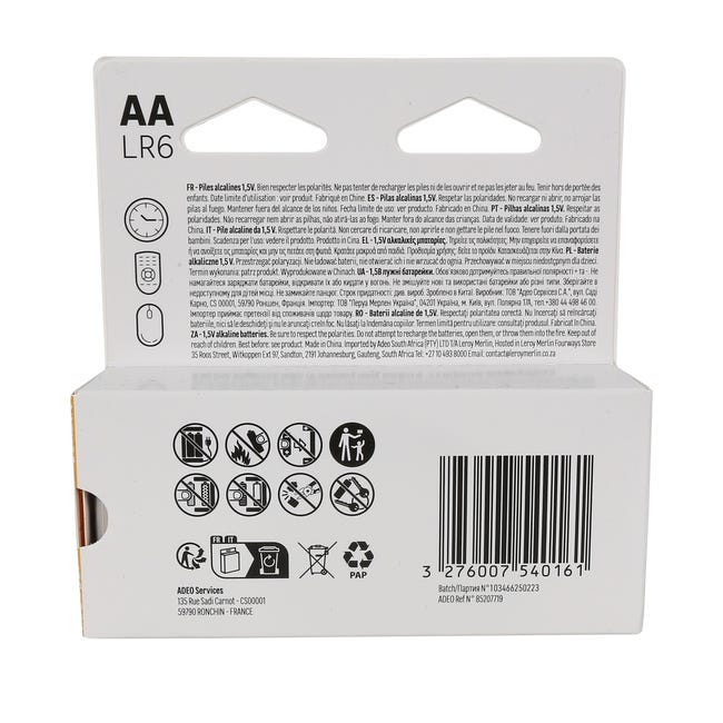 Bateria alkaliczna LR6/AA 16 SZT. LEXMAN