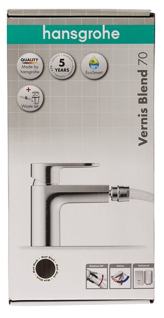 Bateria bidetowa czarna Blend Hansgrohe