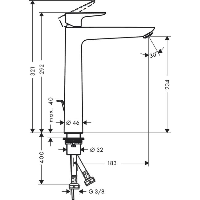 Bateria do umywalki złota Talis Hansgrohe