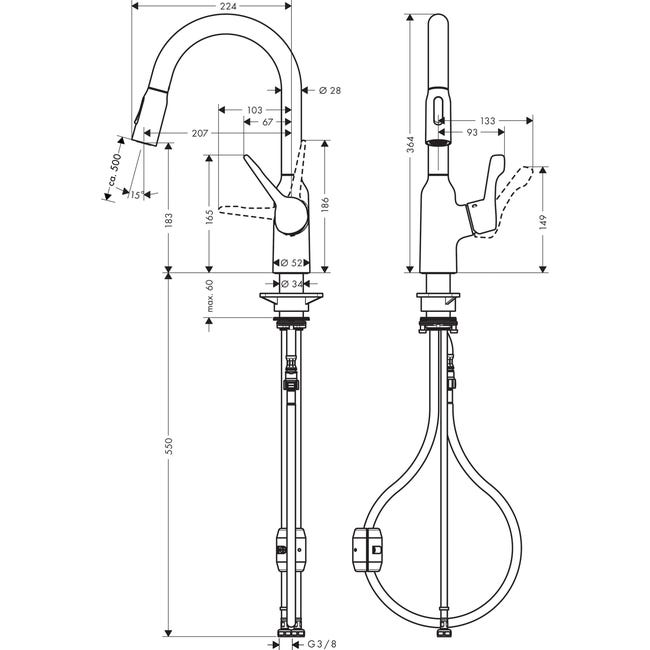 Bateria kuchenna Focus M43 Hansgrohe