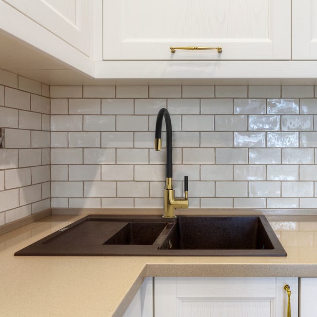 Bateria kuchenna z elastyczną wylewką Gold Invena