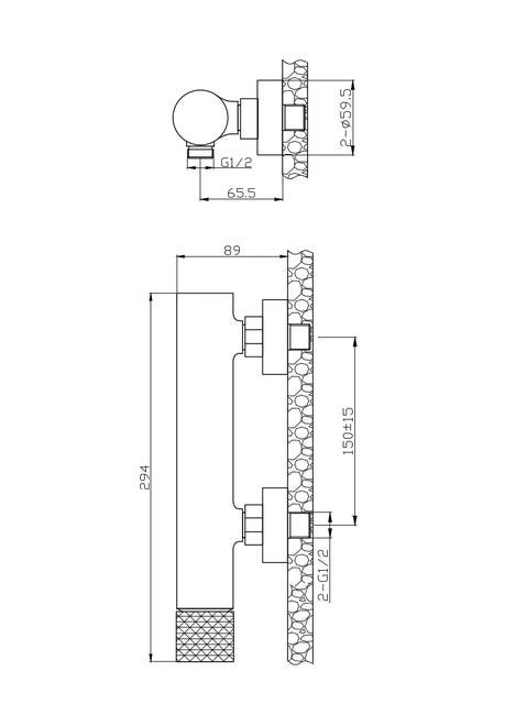 Bateria natryskowa Ove BJV306G Sea-Horse