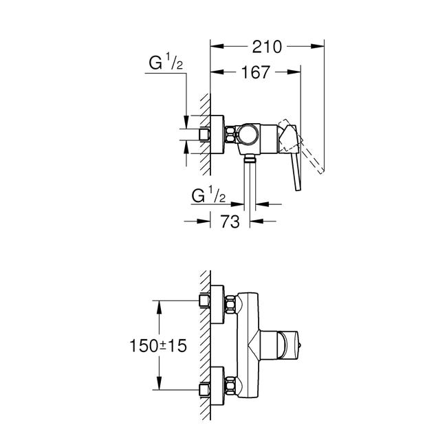 Bateria prysznicowa chrom Clova Classic Grohe