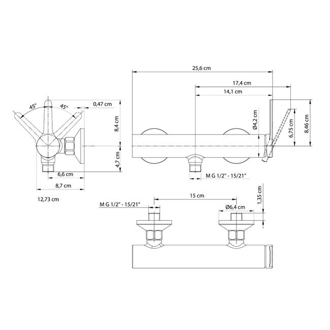 Bateria prysznicowa chrom Essential Sensea