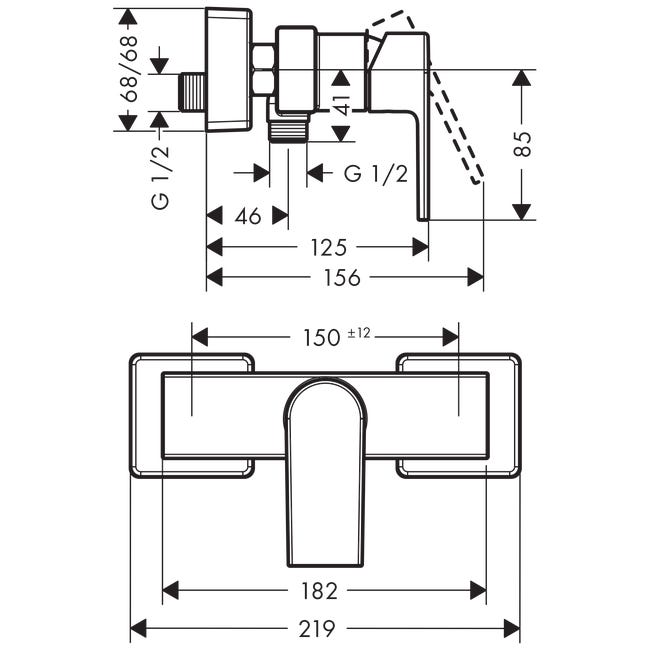 Bateria prysznicowa chrom Shape Hansgrohe