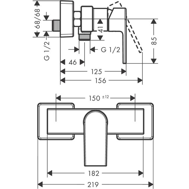 Bateria prysznicowa czarna Shape Hansgrohe