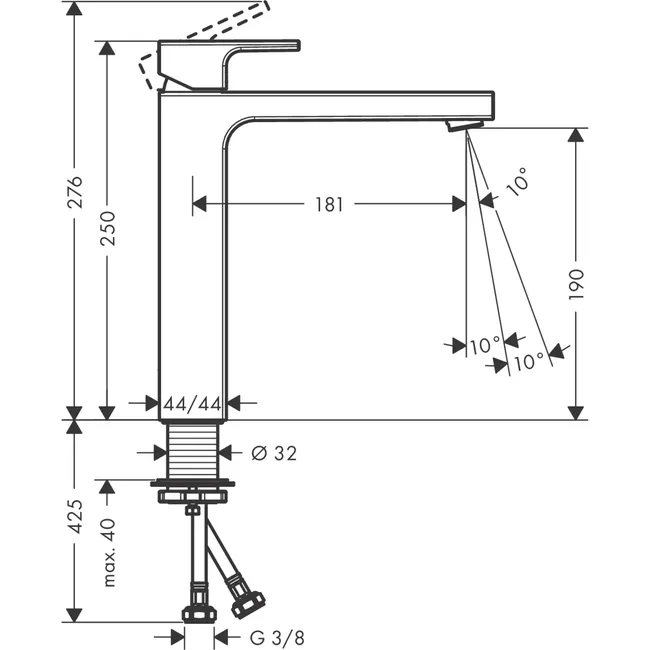 Bateria umywalkowa Shape Hansgrohe