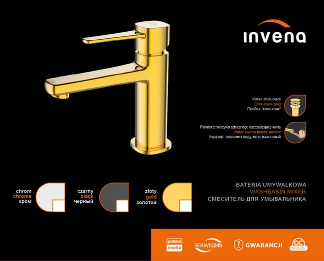 Bateria umywalkowa chrom Magic Invena