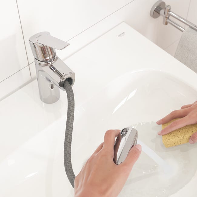 Bateria umywalkowa chrom z wyciąganą wylewką Start 2021 Grohe