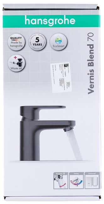 Bateria umywalkowa czarna Blend Hansgrohe