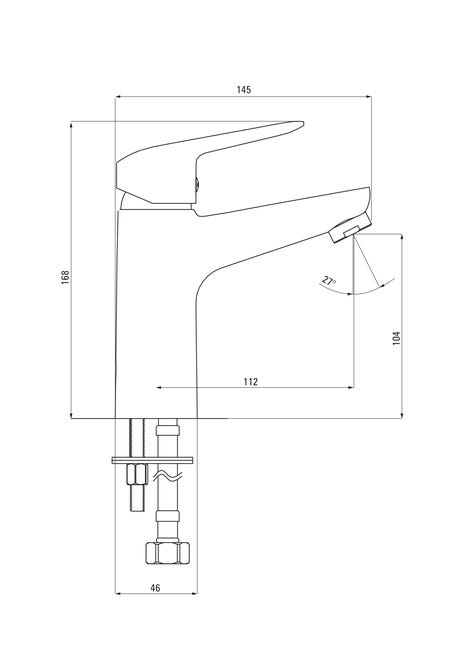 Bateria umywalkowa czarna Boro Neo