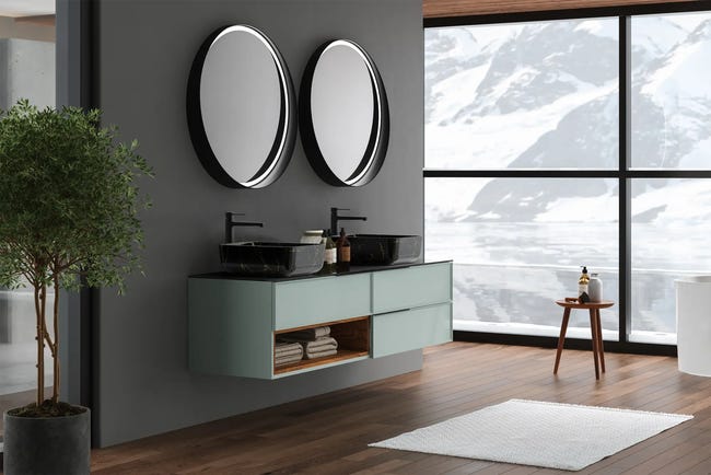 Bateria umywalkowa czarna Magic Invena