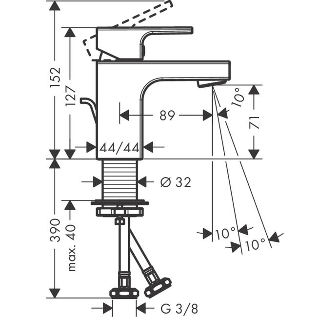 Bateria umywalkowa czarna Shape M Hansgrohe