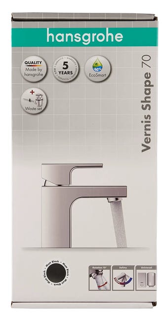 Bateria umywalkowa czarna Shape M Hansgrohe