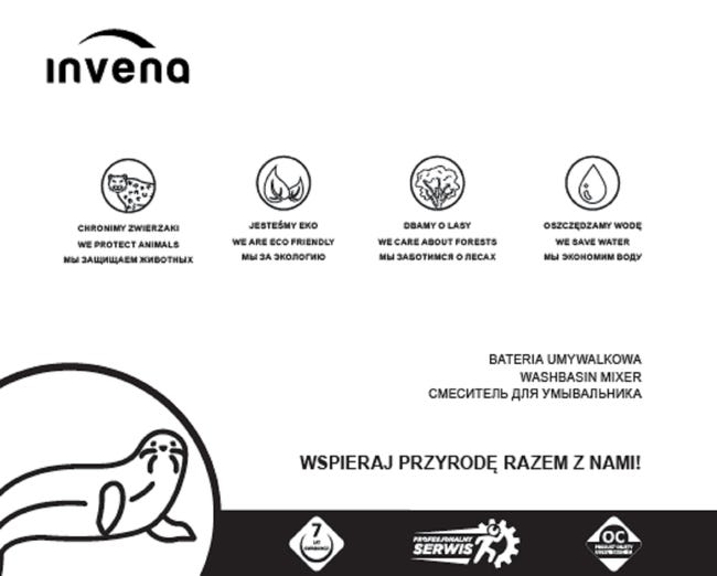 Bateria umywalkowa miedź  Magic Invena