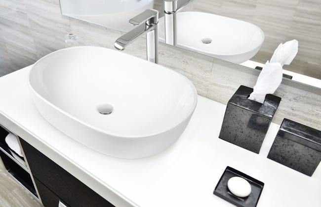 Bateria umywalkowa wysoka chrom Siros Invena