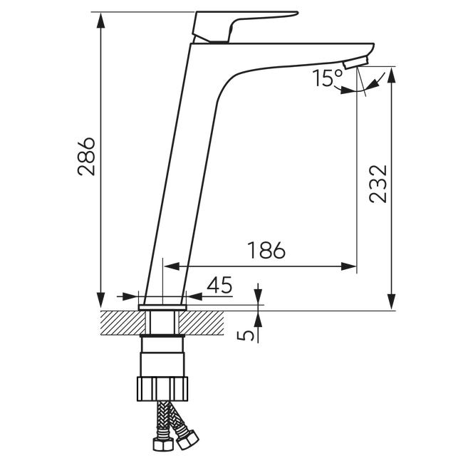 Bateria umywalkowa złota Lippi Ferro