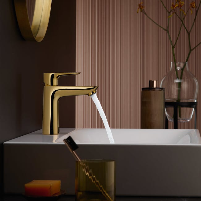 Bateria umywalkowa złota Talis Hansgrohe