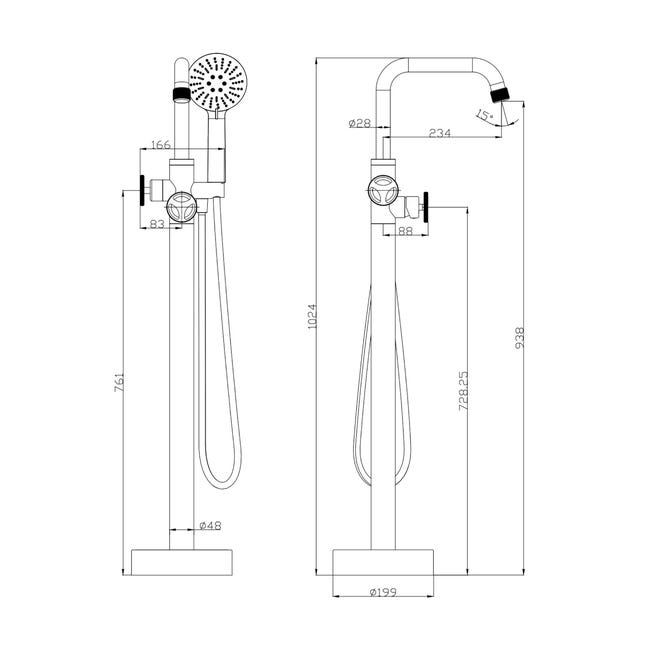 Bateria wannowa Loftea BJV403/2B Sea-Horse