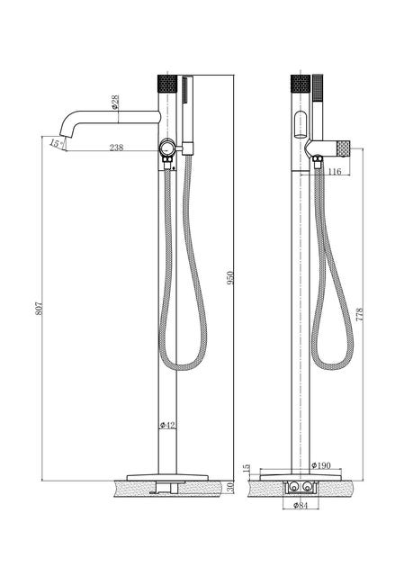 Bateria wannowa Ove BJV303/2G Sea-Horse