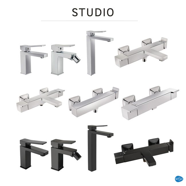 Bateria wannowa chrom Studio Sensea