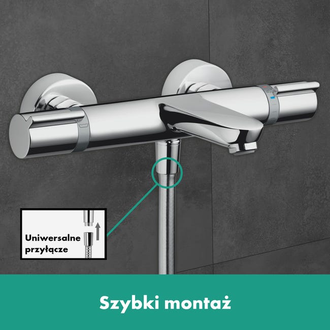 Bateria wannowa chrom Versostat Hansgrohe