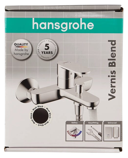 Bateria wannowa czarna Blend Hansgrohe