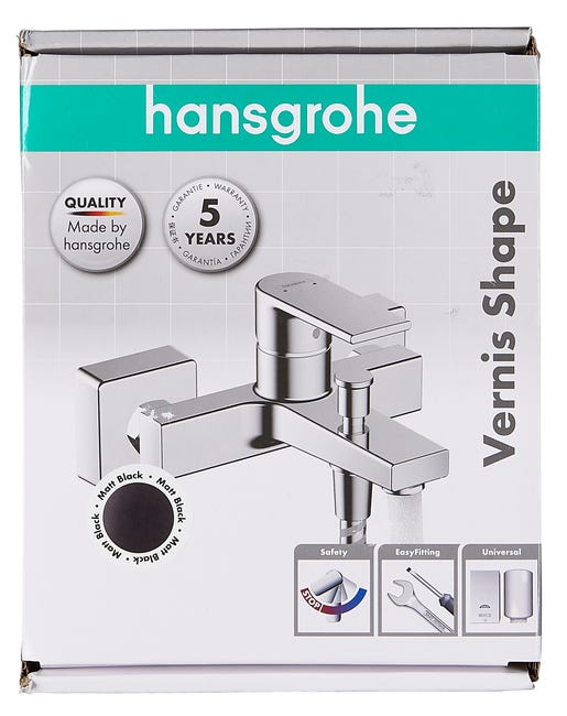 Bateria wannowa czarna Shape Hansgrohe