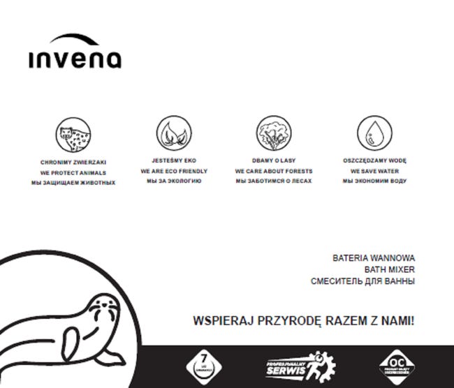 Bateria wannowa miedź Magic Invena